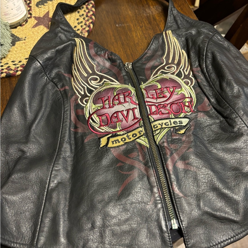 Woman’s Harley Davidson leather halter vest